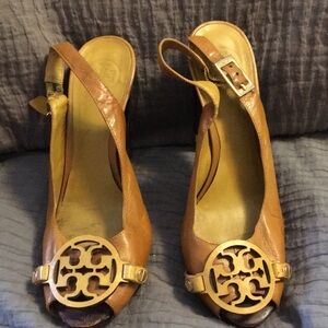 TORY Burch Women's Tan Leather Slingback Sandals size 6M
